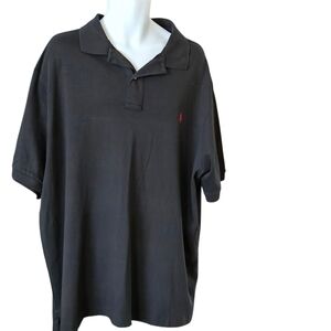 Polo Ralph Lauren Mens Black‎ Short Sleeve Big Tall Polo Shirt 3XB 3G